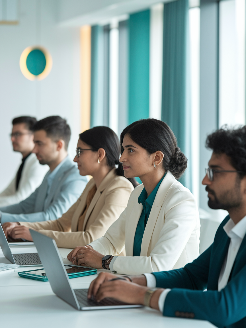 Indian professionals participating in training and collaboration