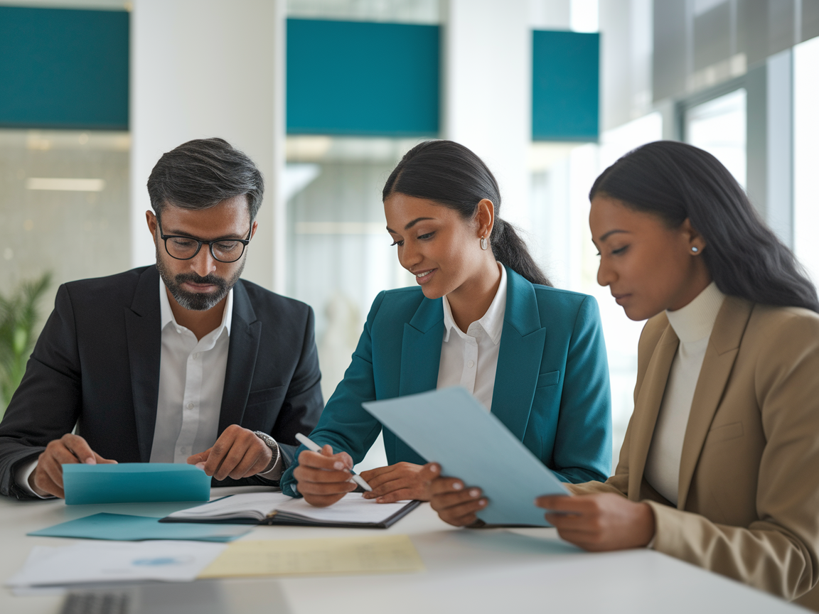 Indian professionals receiving immigration guidance