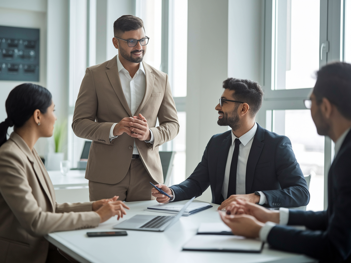 Indian professionals reviewing immigration documents